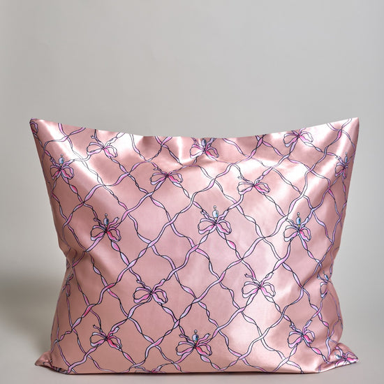 Satijnen kussensloop Strikjes –  Jill Rocket x Beauty Pillow