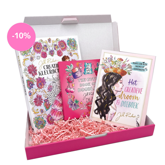 Teken en Kleur Bundel - The Cute Book of Doodles & Creatief Kleurboek & Creatieve Droom- en Doeboek