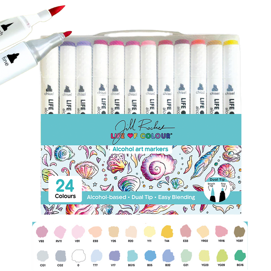 Pastel Alcoholmarkers 24 stuks